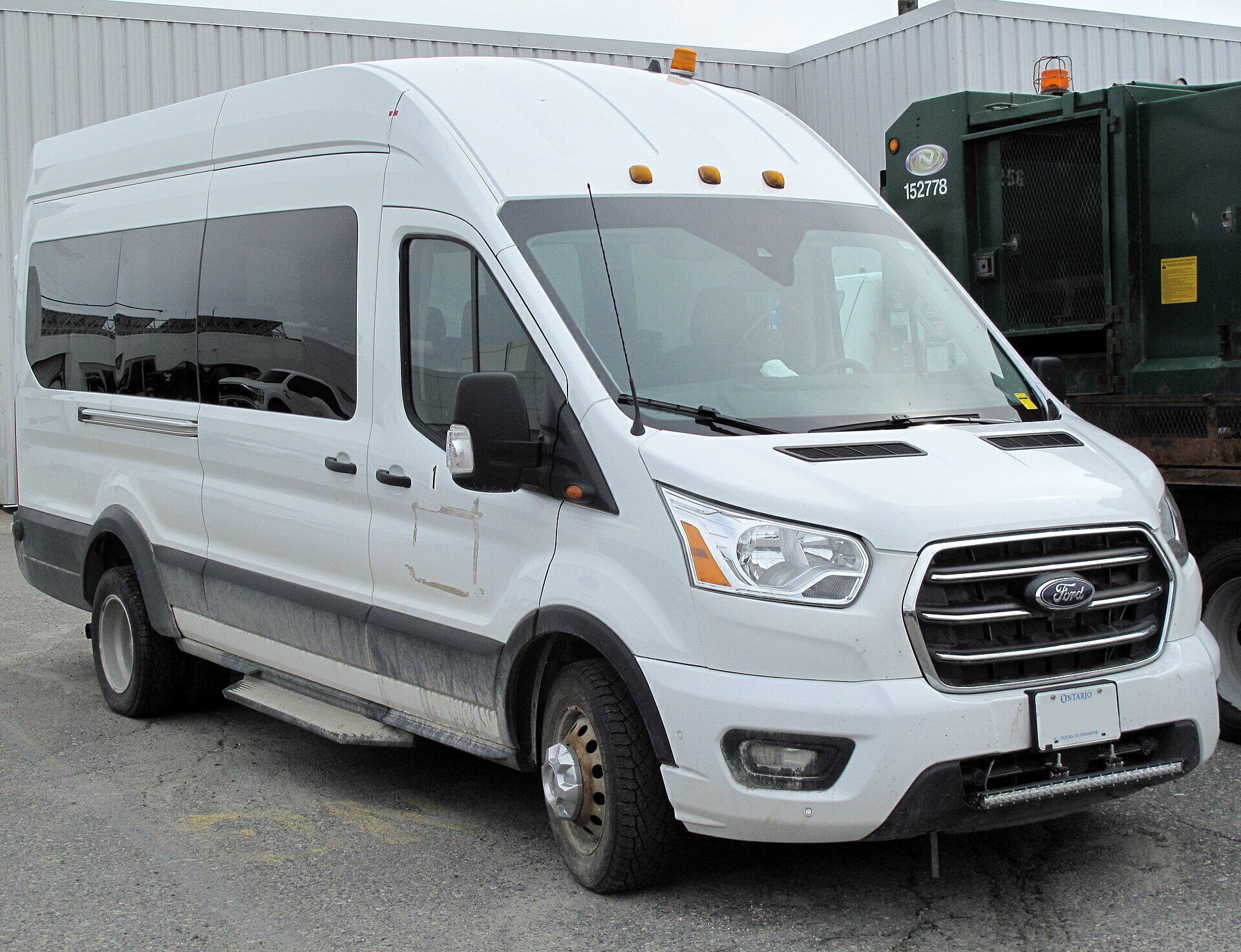 Ford Transit 350 high-roof passenger van in Oxford White